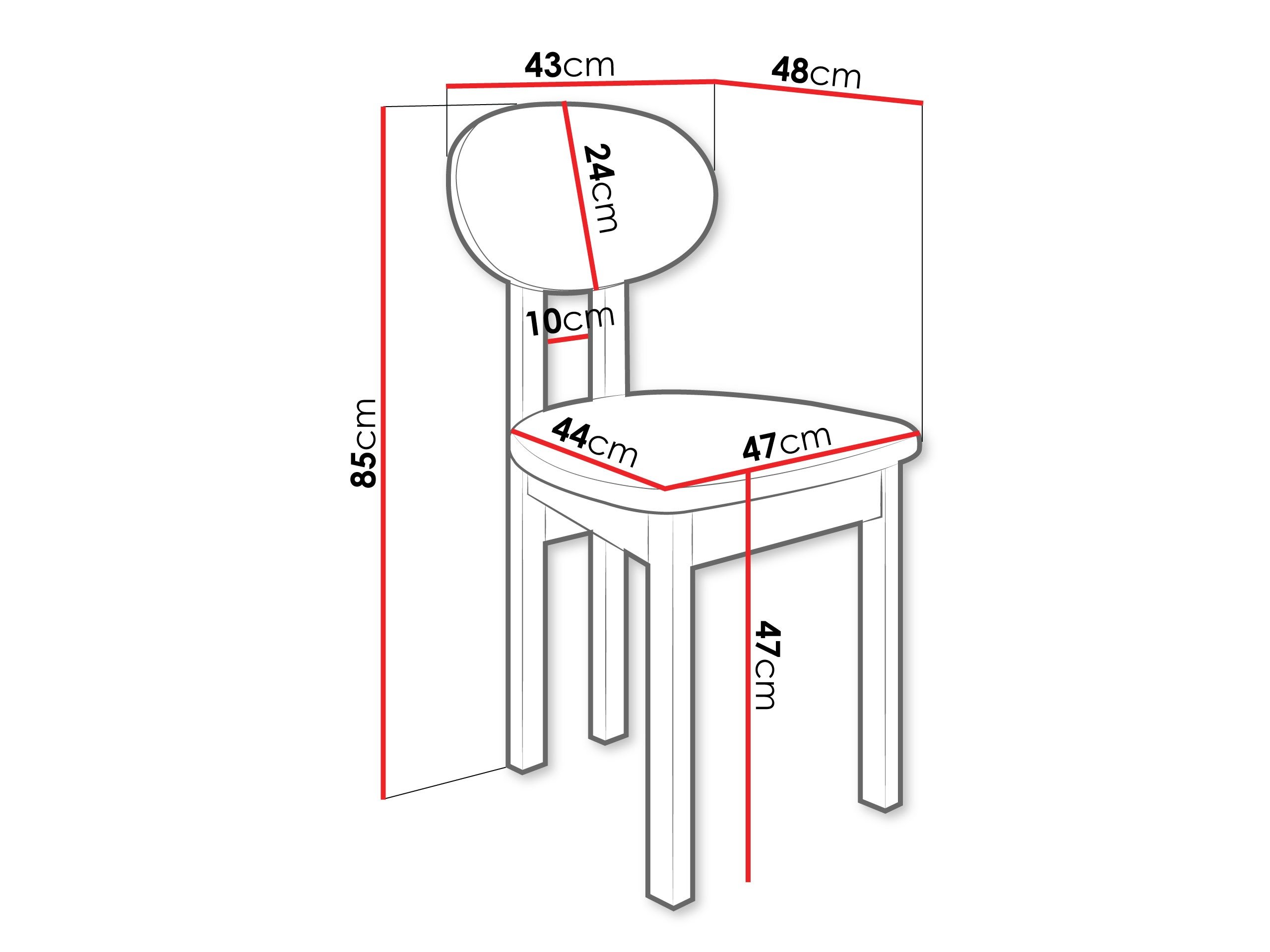 Chaise Victorville 383 (Noyer)