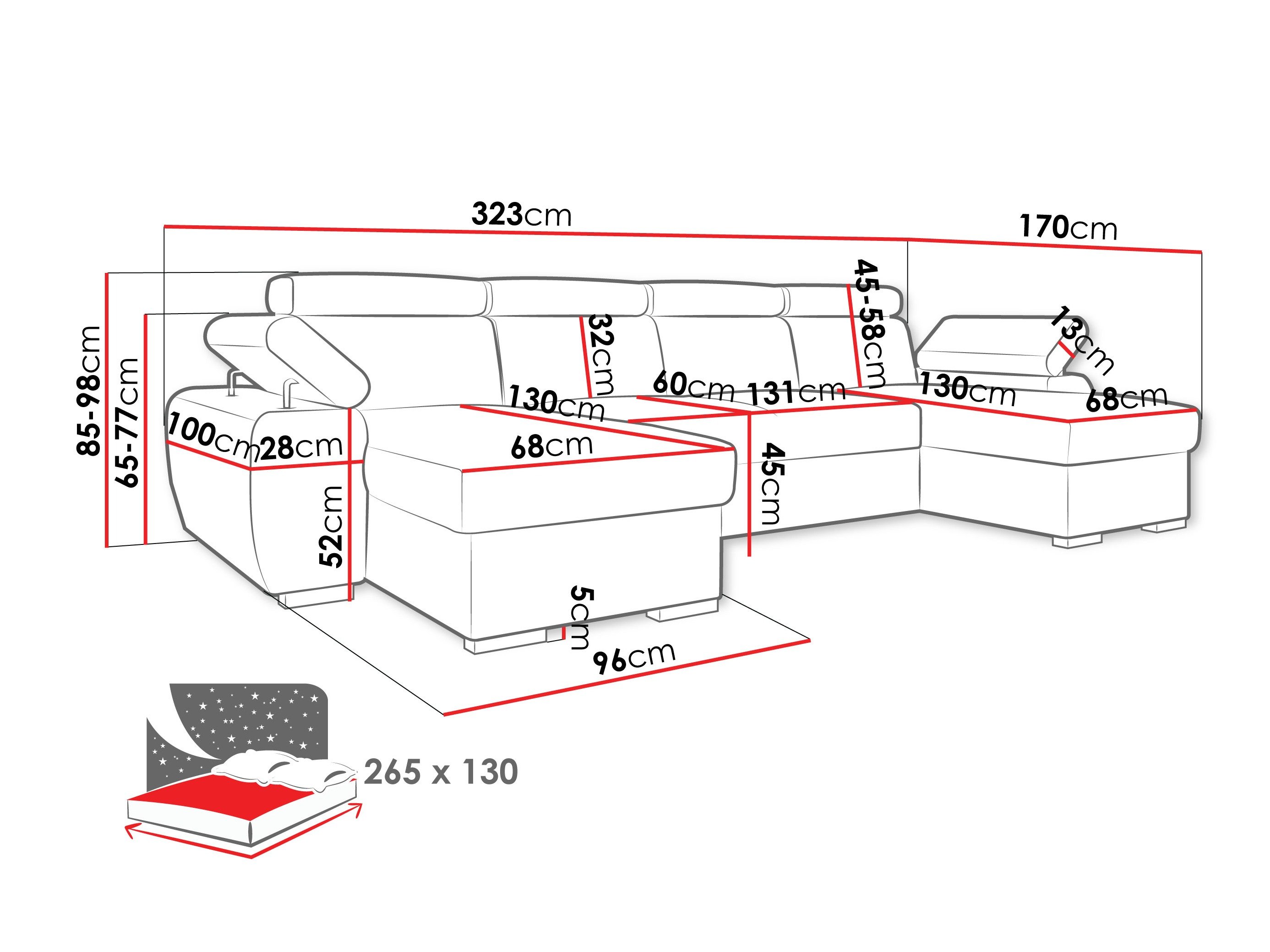 Canapé d'angle Columbus 253 (Lumo 40)
