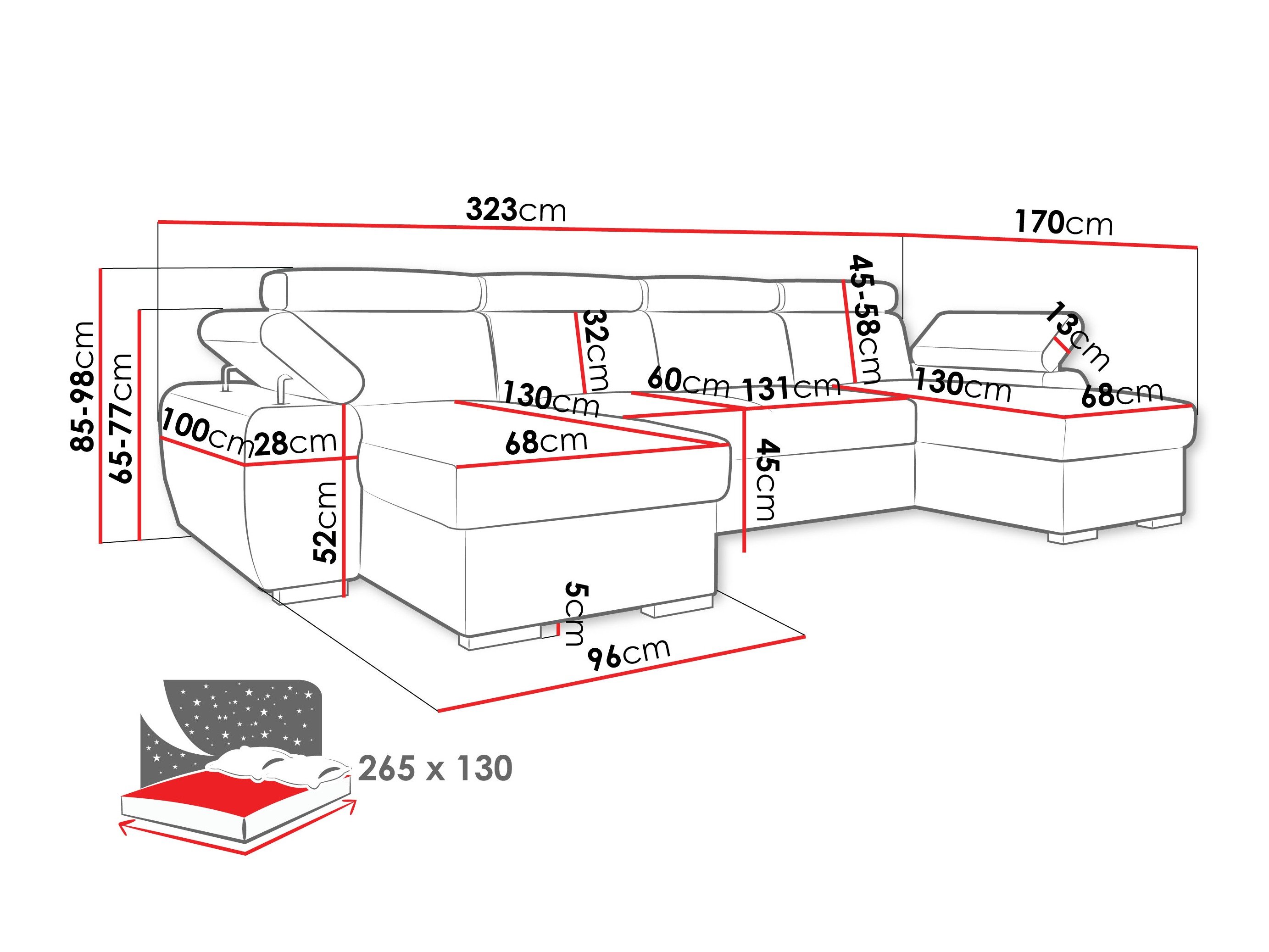 Canapé d'angle Columbus 253 (Margo 227.09)
