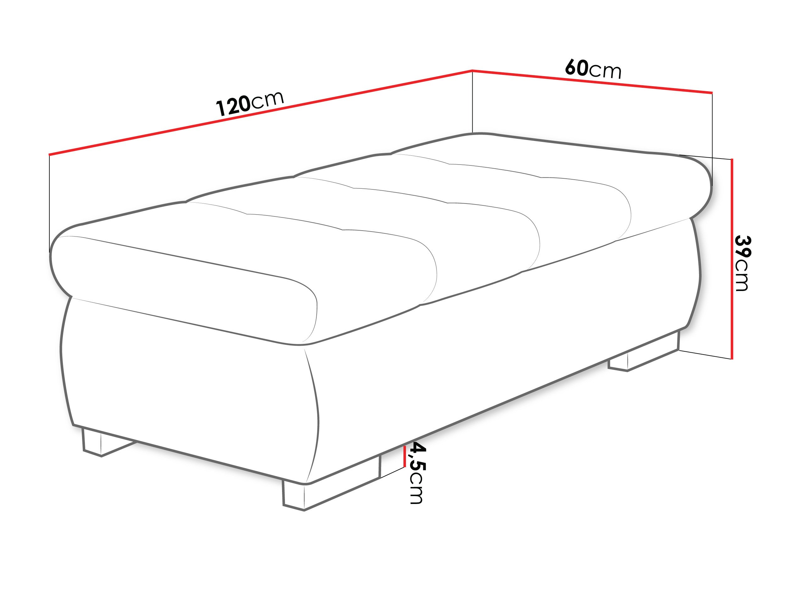 Banc rembourré Comfivo Nitor I (Soft 017 + Lawa 05)