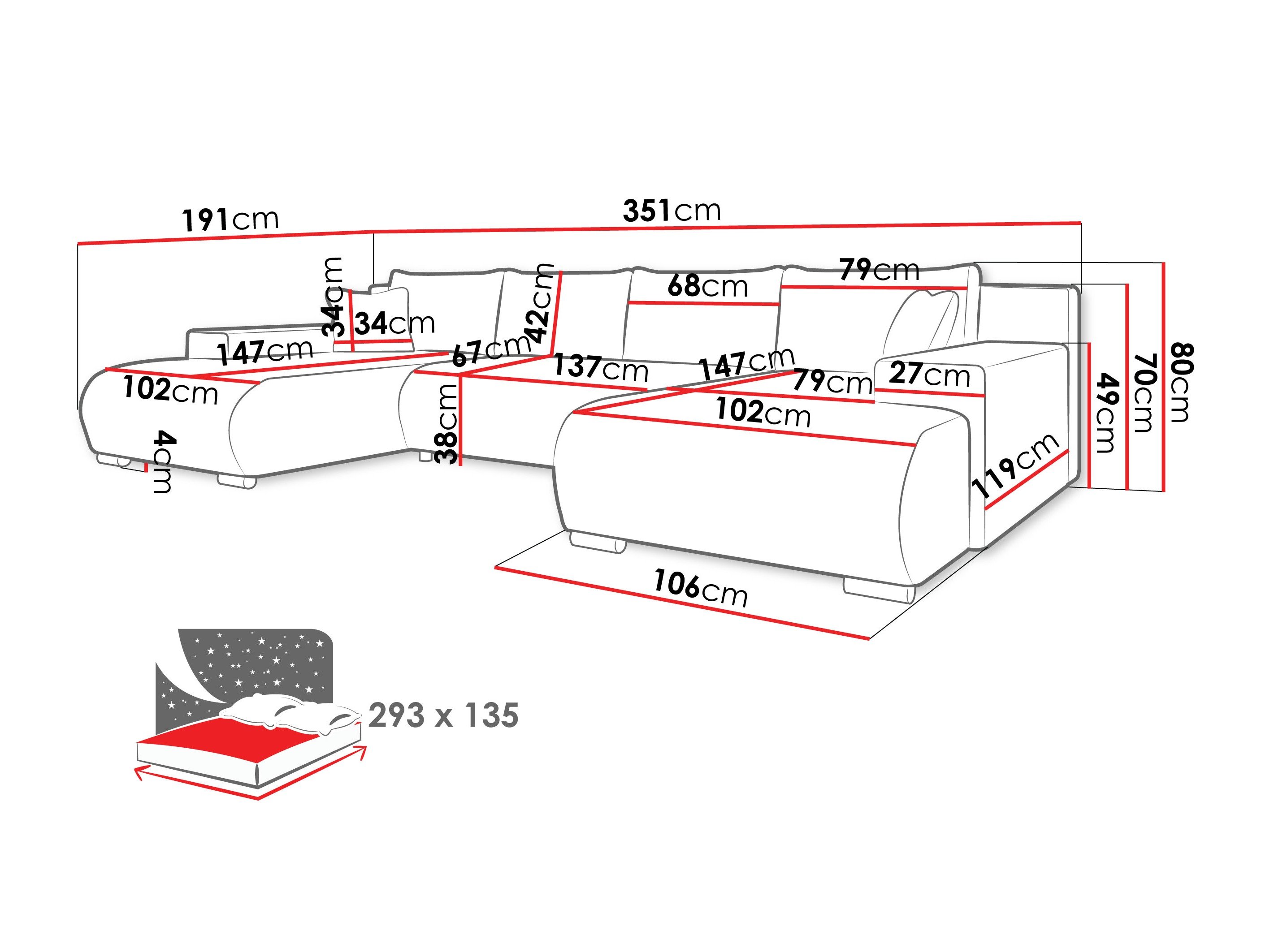 Canapé d'angle Comfivo Equus (Lumo 30)