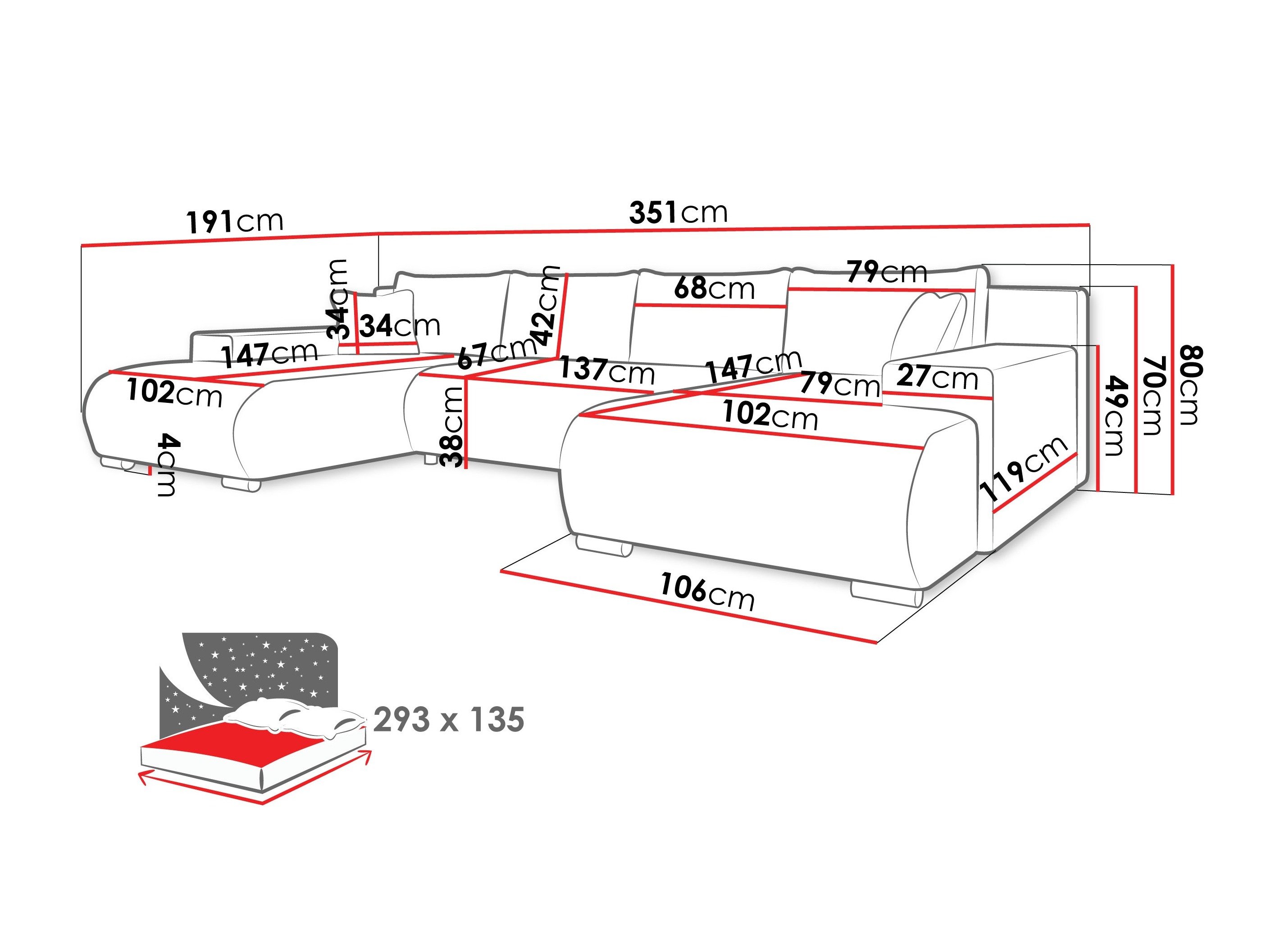 Canapé d'angle Comfivo Equus (Lumo 55)