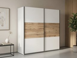 Armoire Livevaro 109 (Blanc + Chêne wotan)