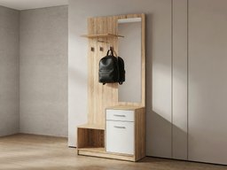 Meuble d'entrée Novsore 121 (Sonoma chêne + Blanc)