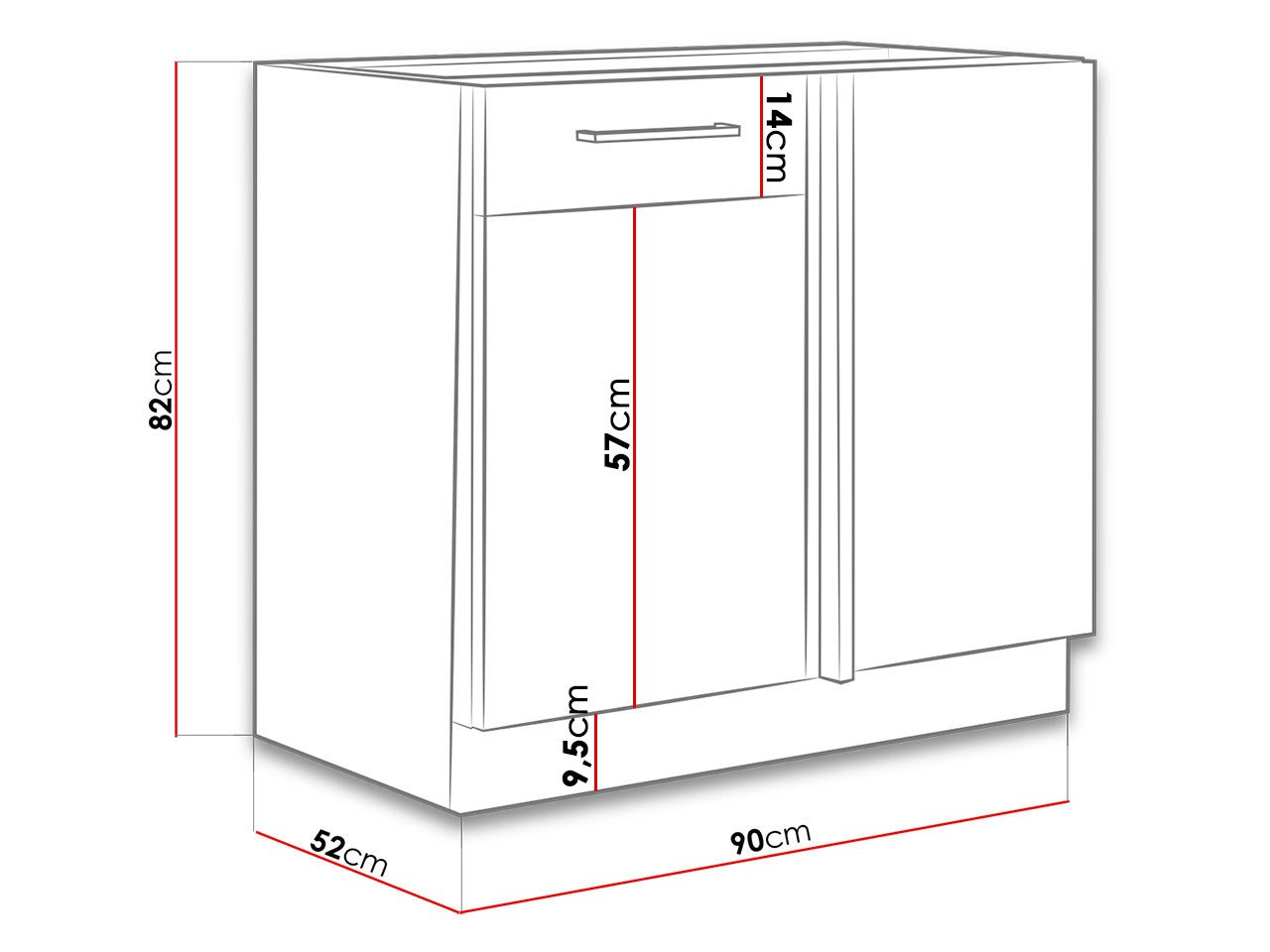 Armoire modulaire avec portes Wood White 103