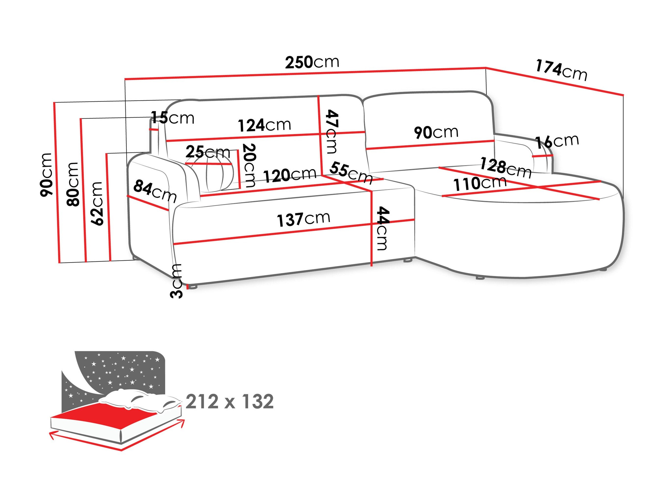 Canapé d'angle Comfivo Popis (Clara 215.10)