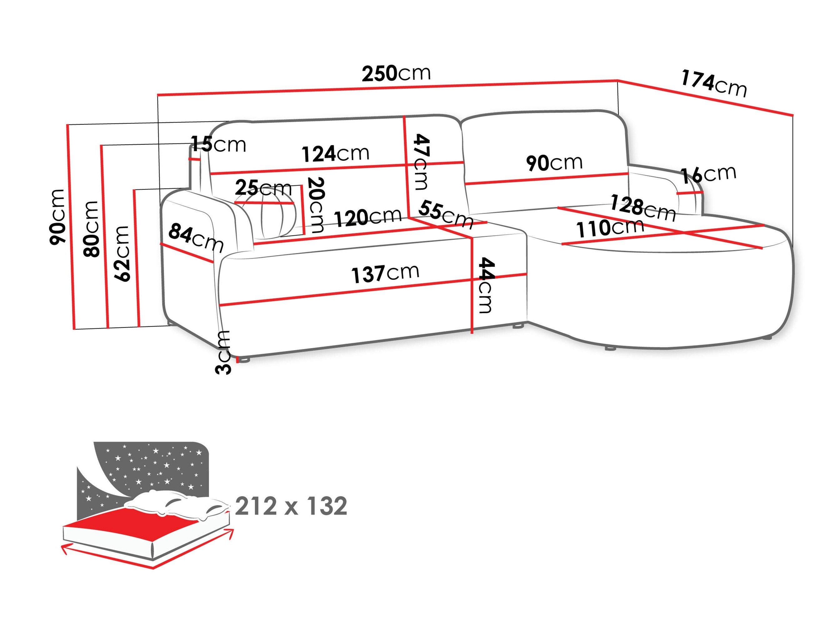 Canapé d'angle Comfivo Popis (Coral 45)