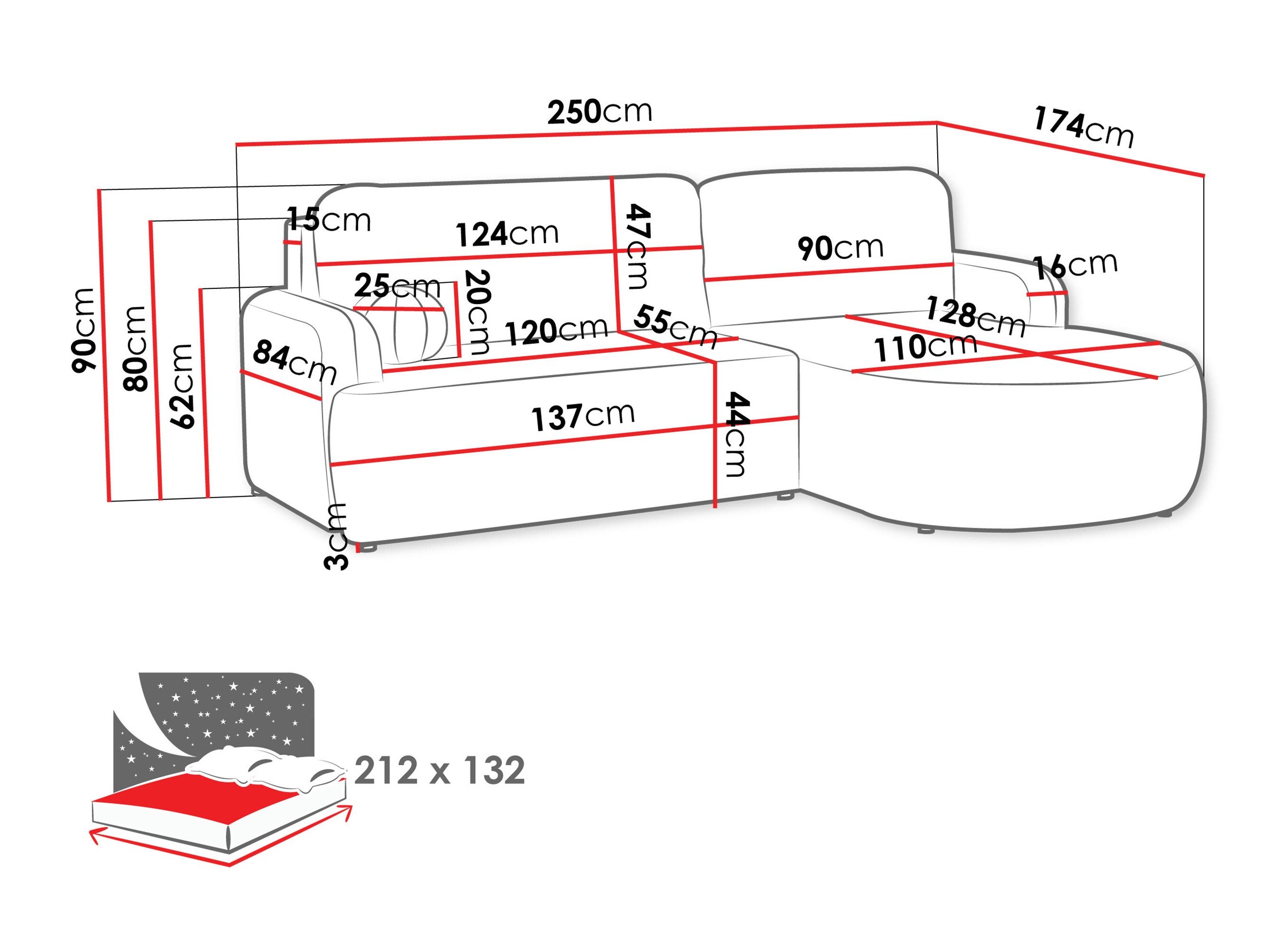 Canapé d'angle Comfivo Popis (Coral 75)