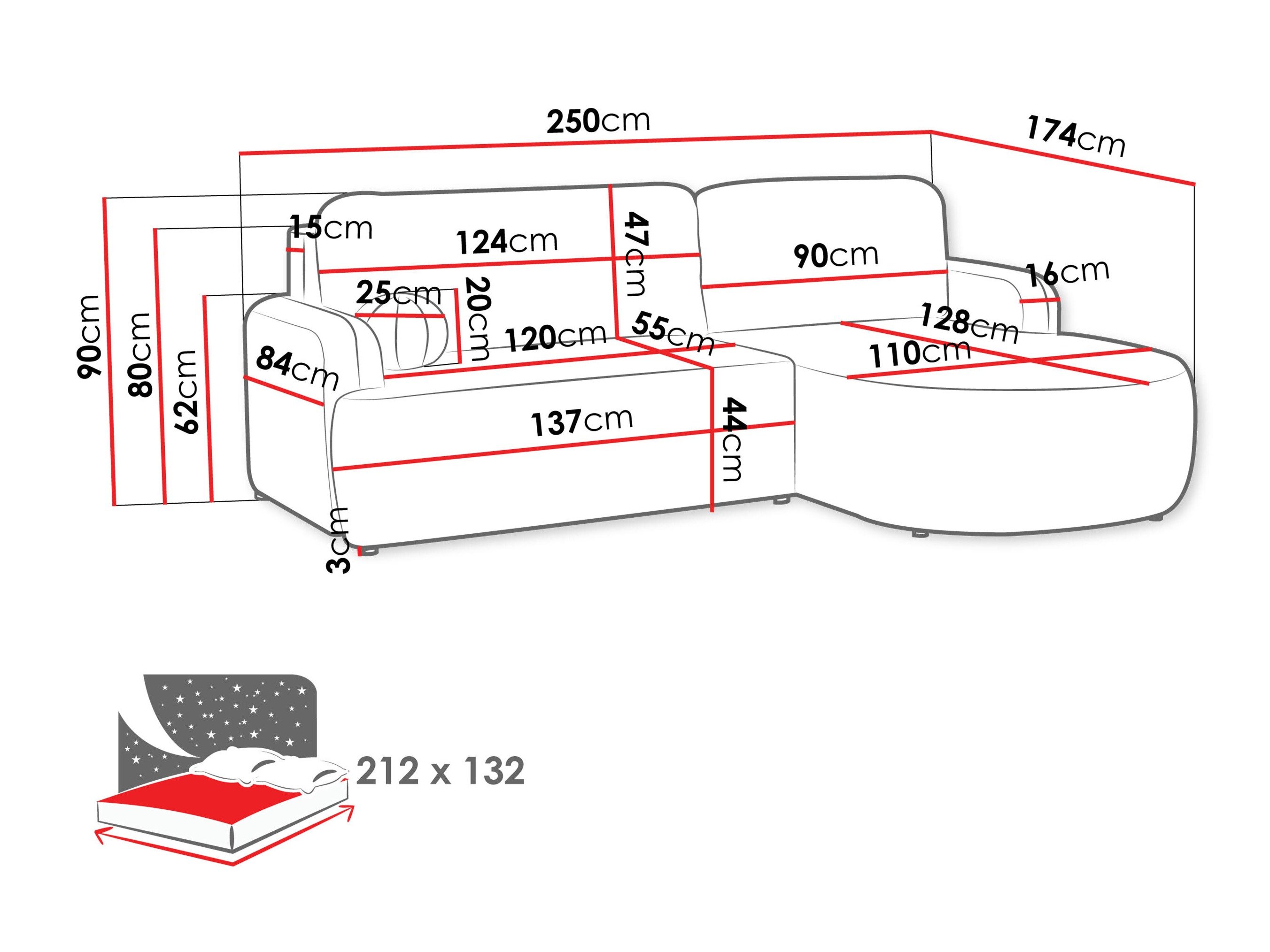Canapé d'angle Comfivo Popis (Lumo 65)