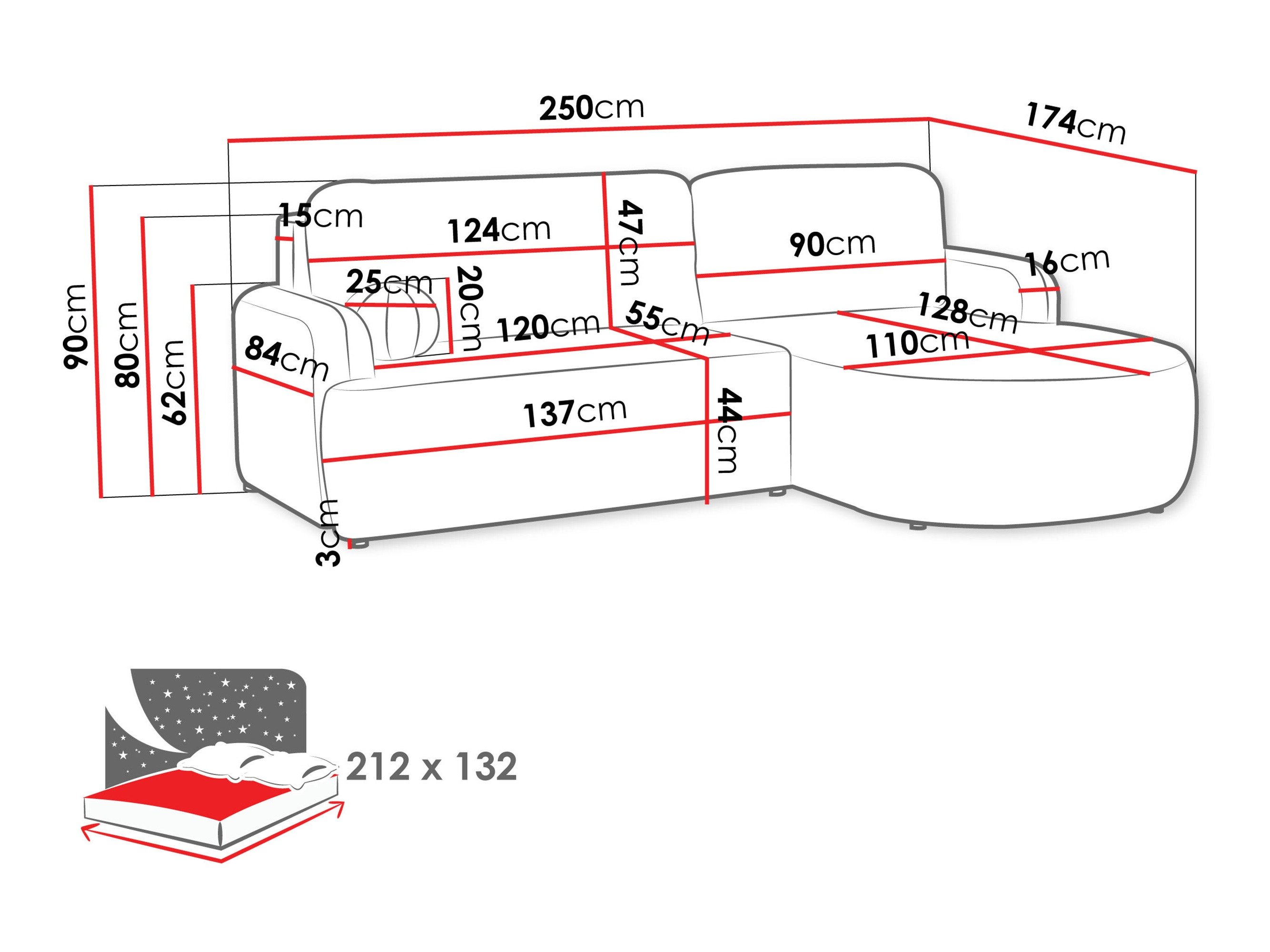 Canapé d'angle Comfivo Popis (Magic Velvet 2250)