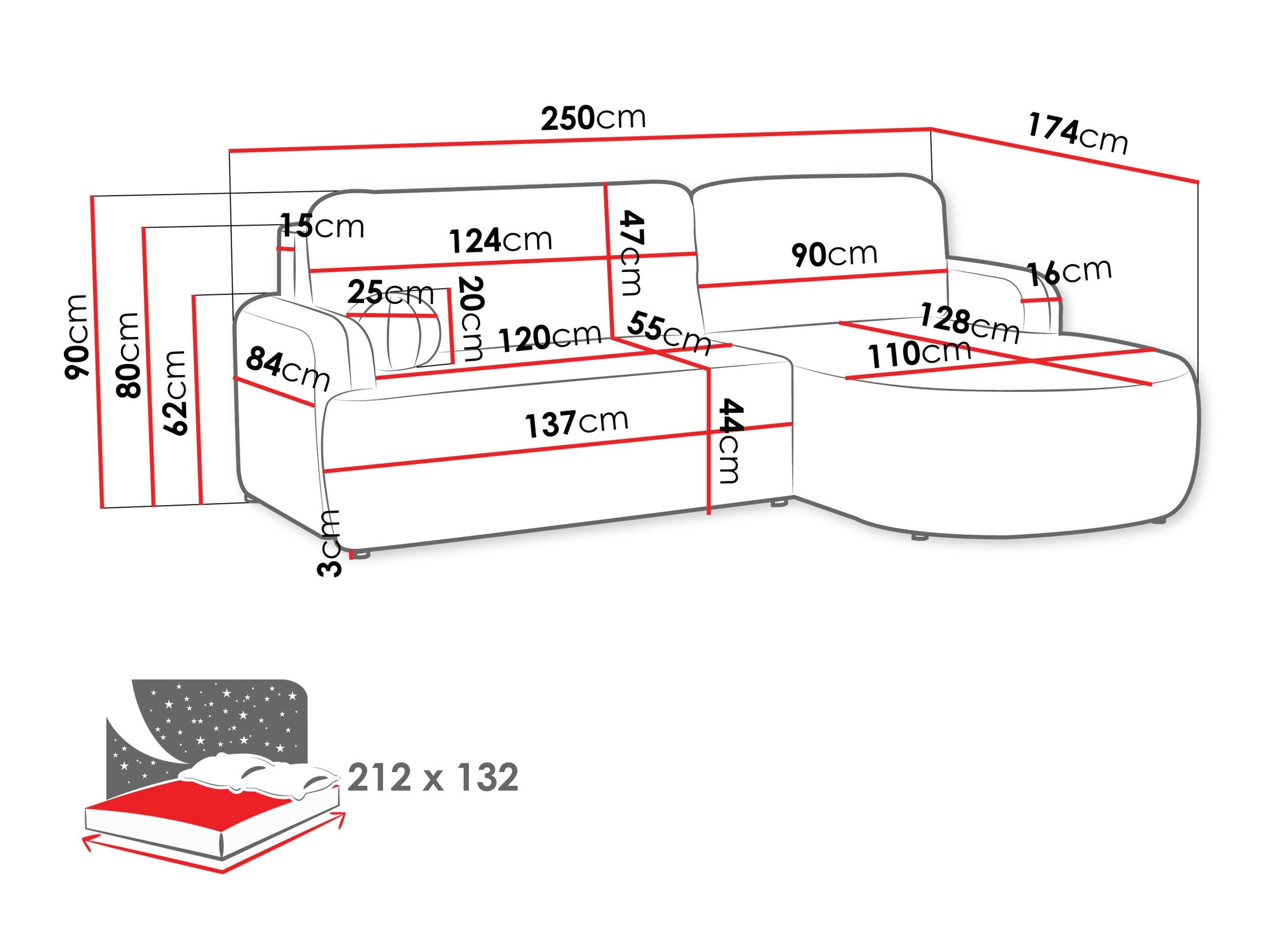 Canapé d'angle Comfivo Popis (Poso 06)