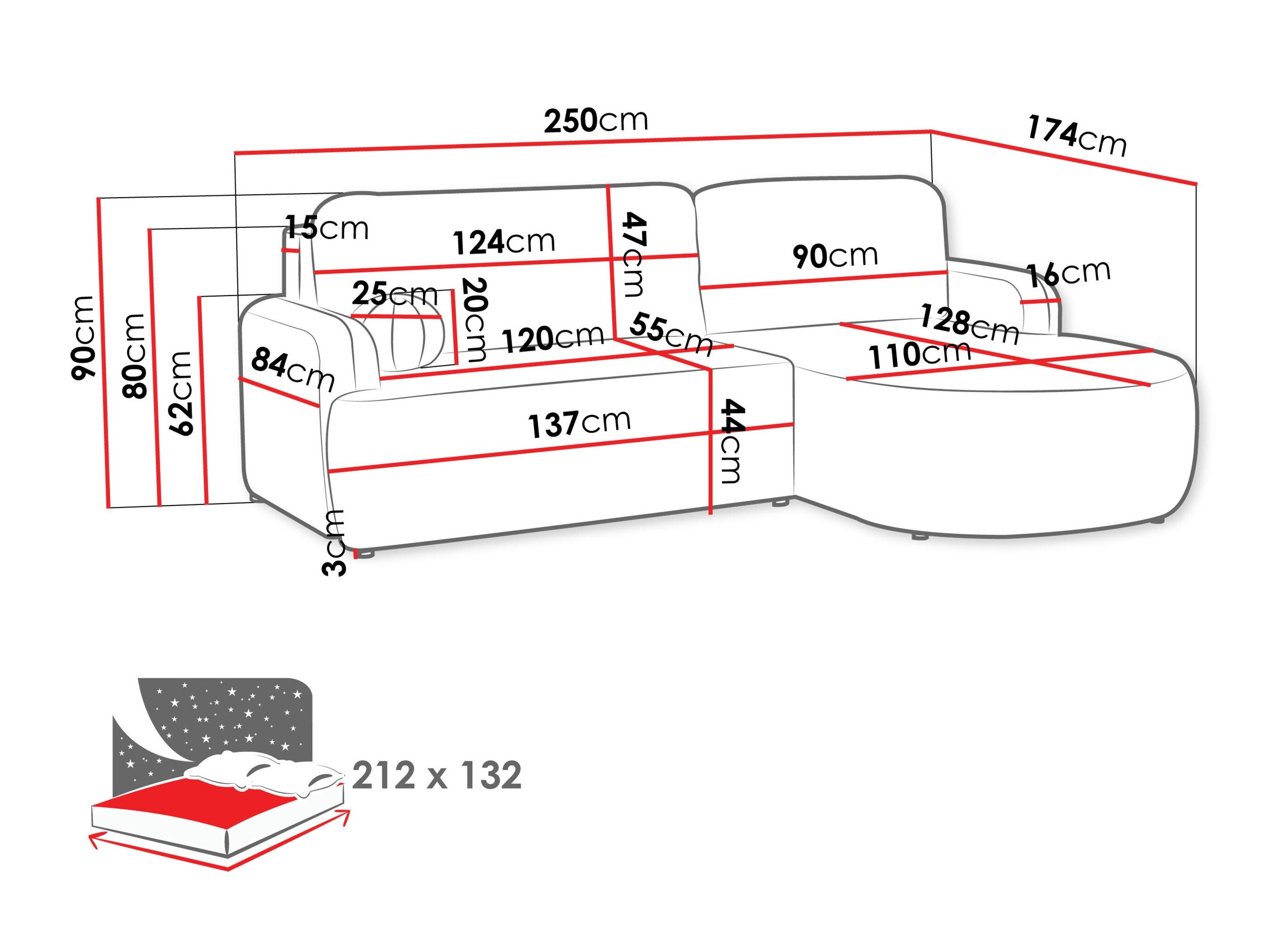 Canapé d'angle Comfivo Popis (Poso 06)