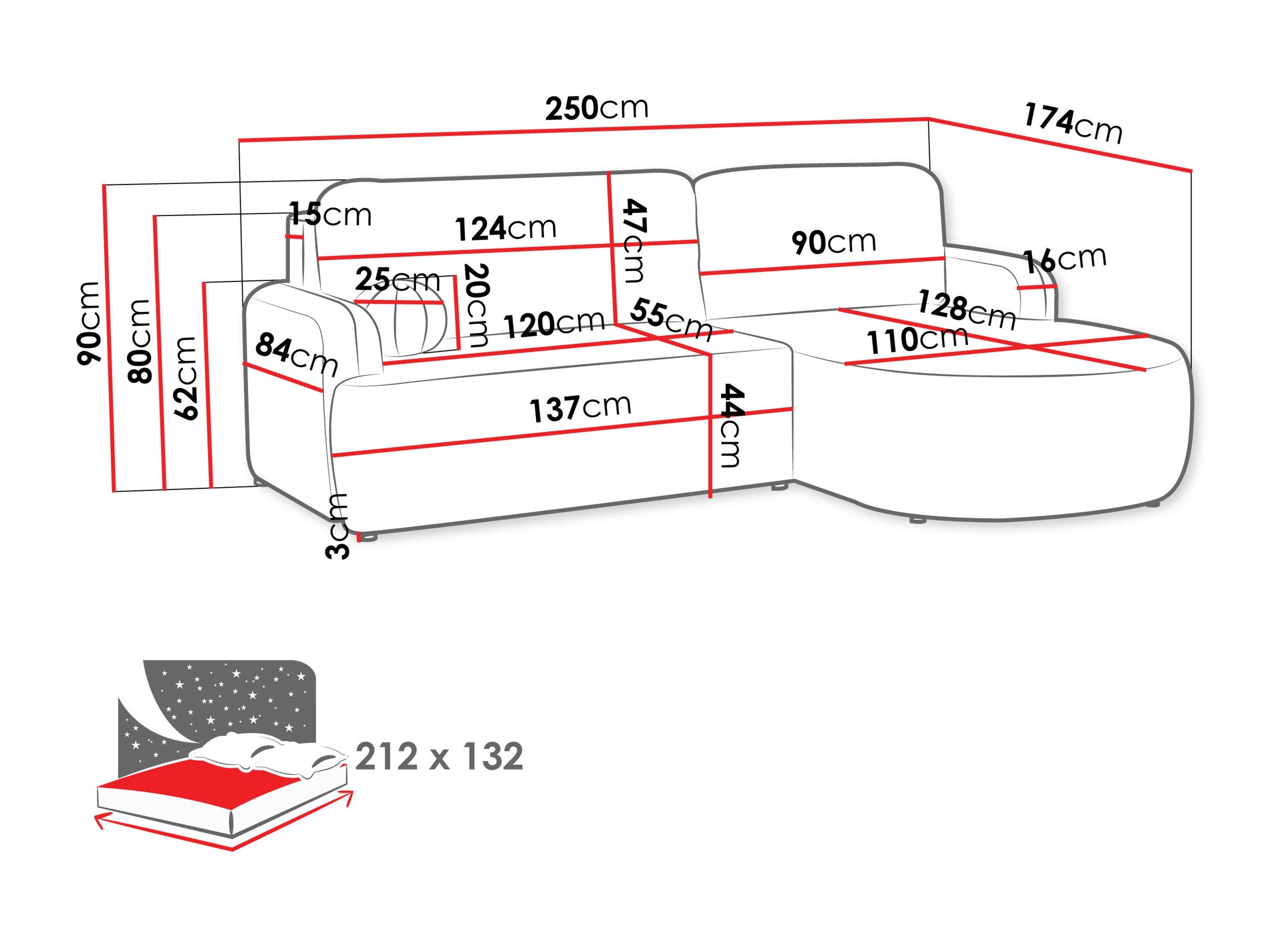 Canapé d'angle Comfivo Popis (Poso 135)