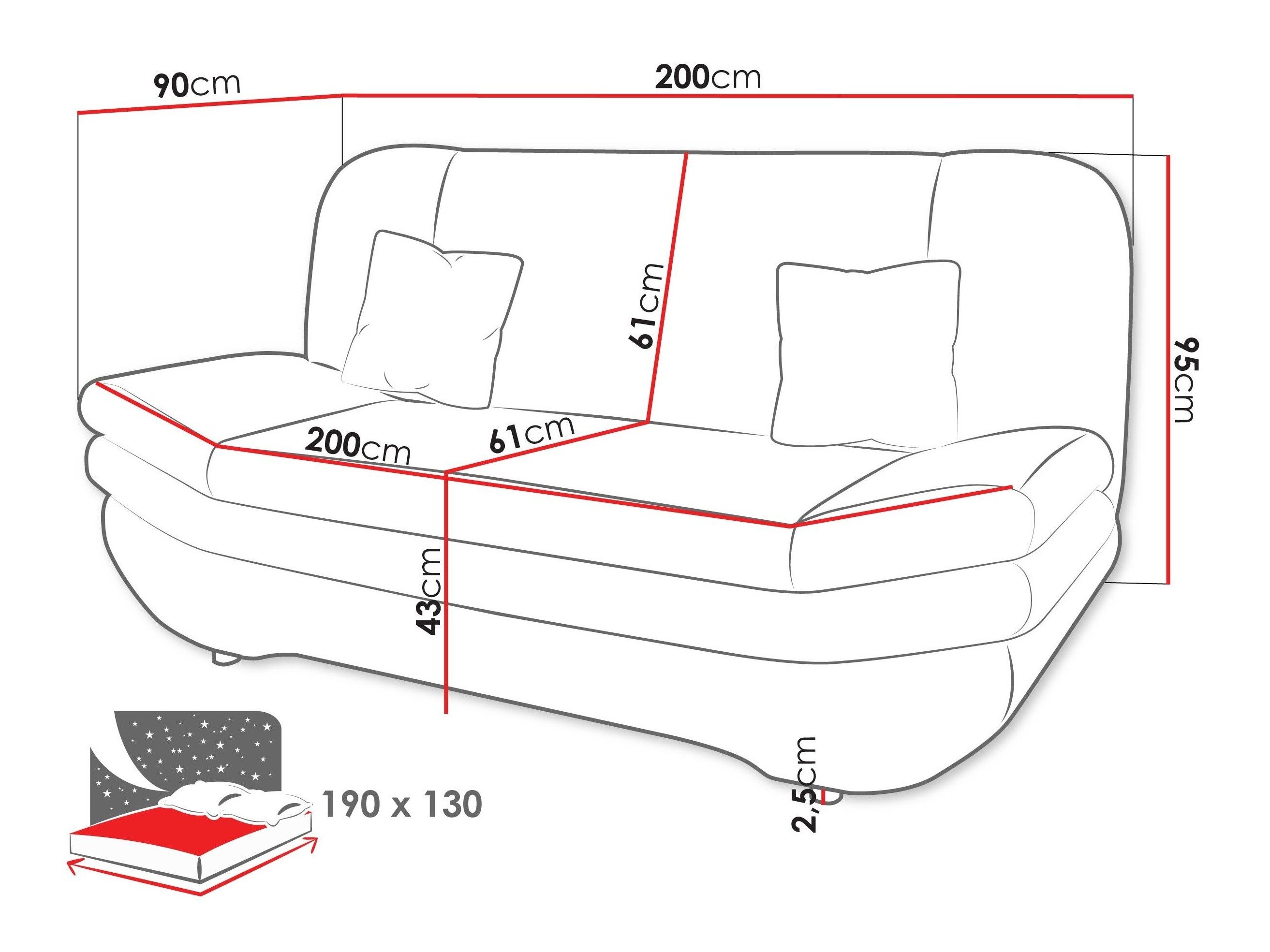 Canapé convertible Comfivo Silva (Margo 227.09)