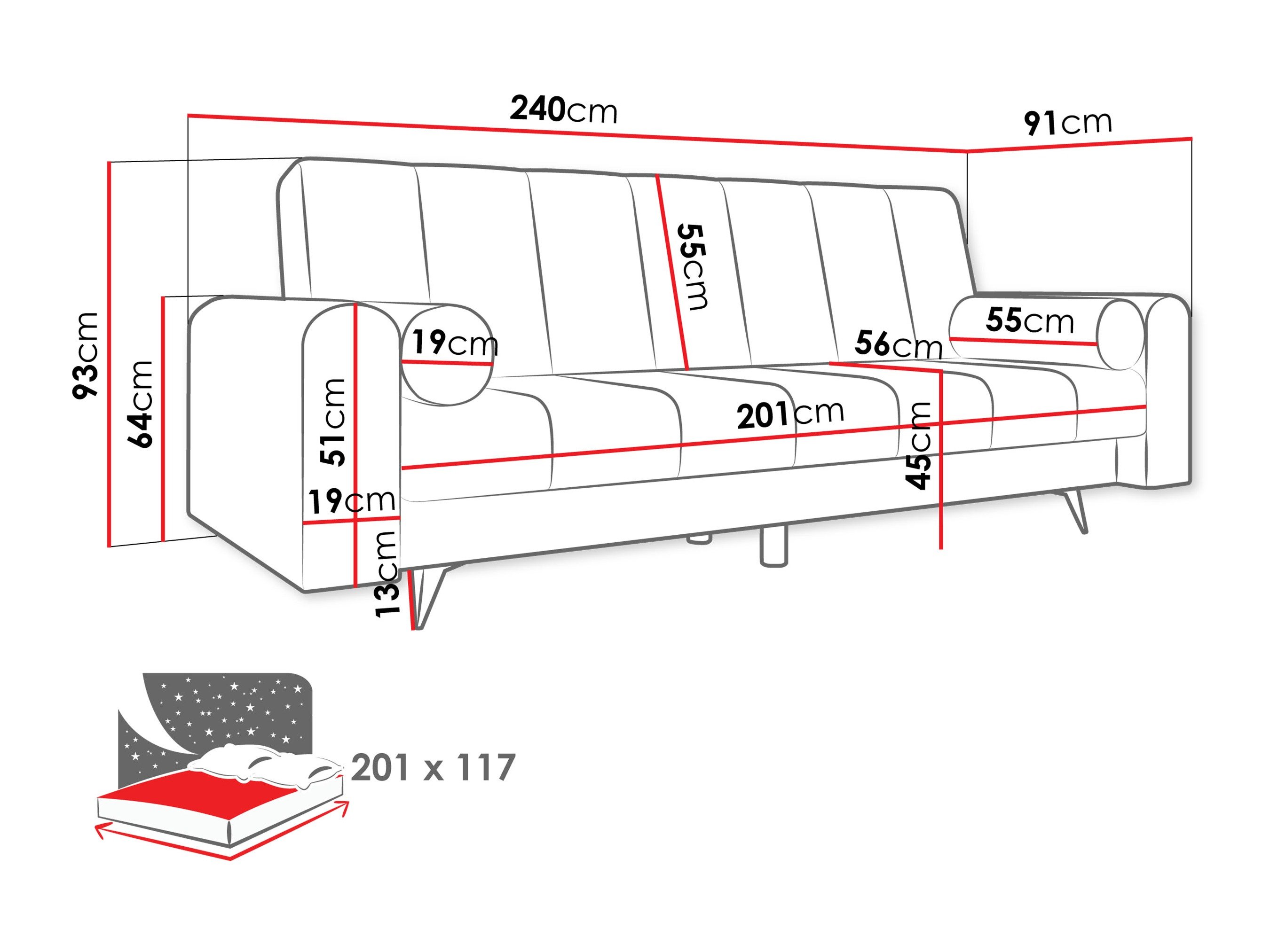 Canapé convertible Comfivo Luda (Bella 20)
