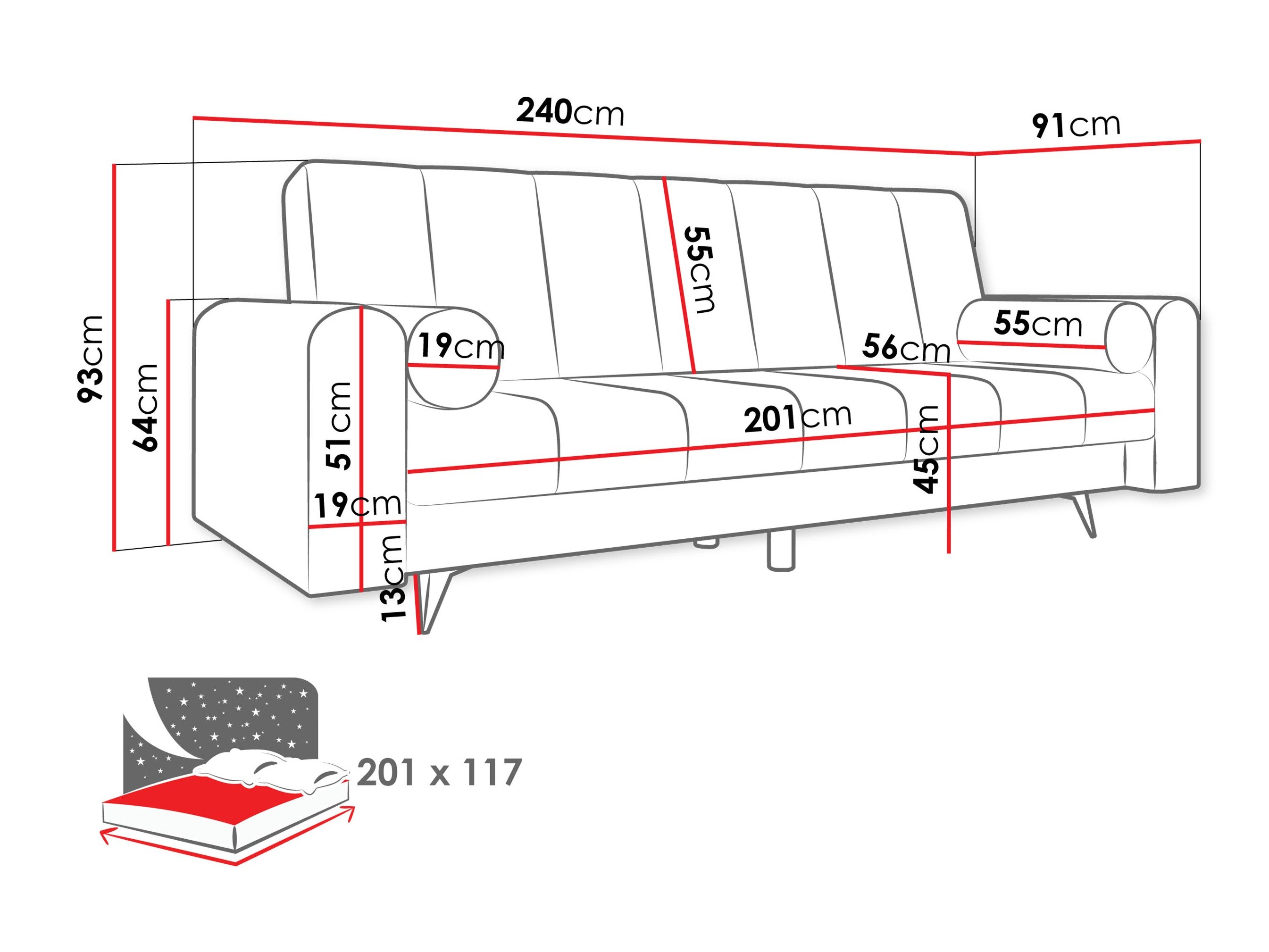 Canapé convertible Comfivo Luda (Lumo 55)