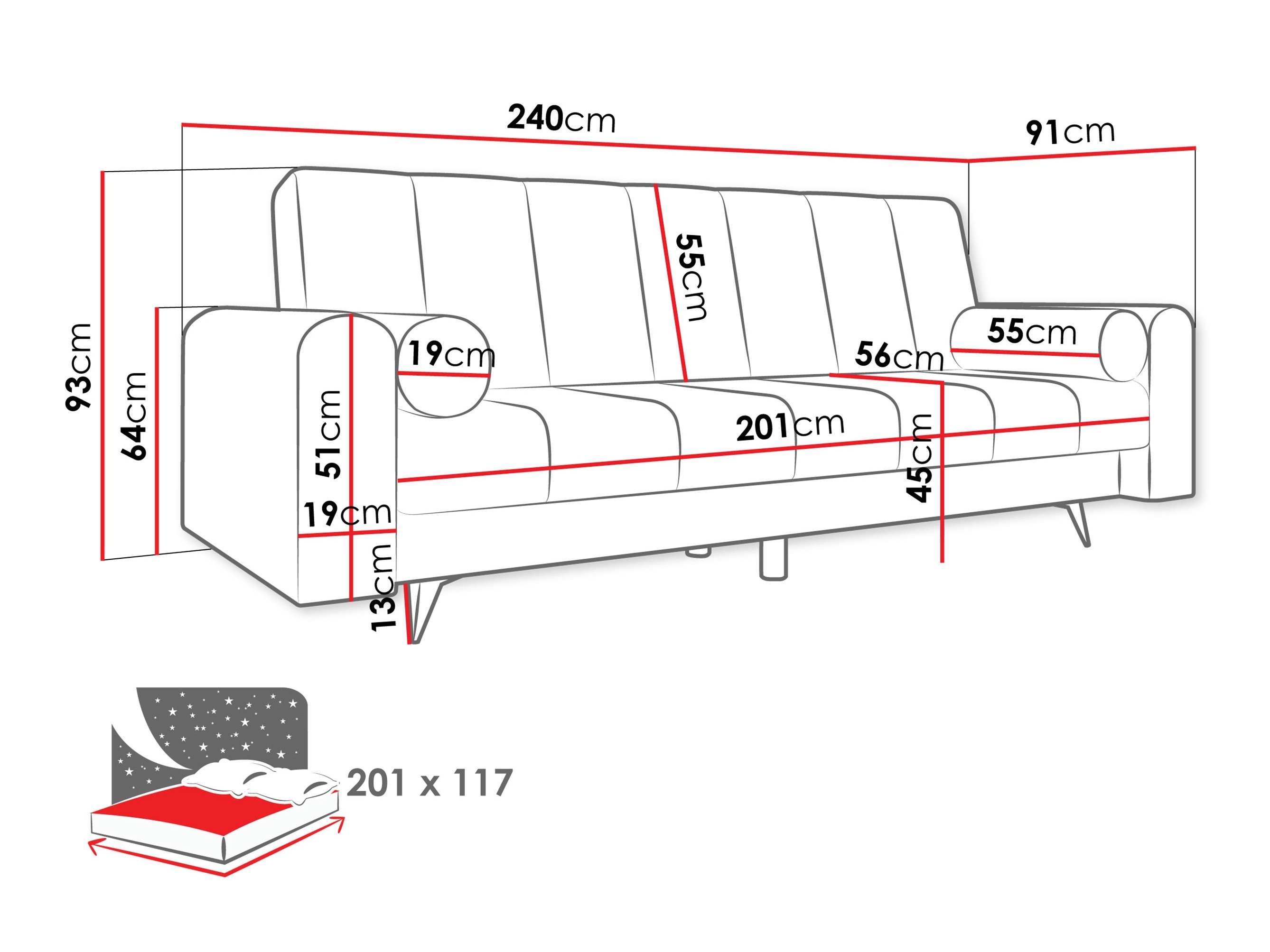 Canapé convertible Comfivo Luda (Lumo 65)