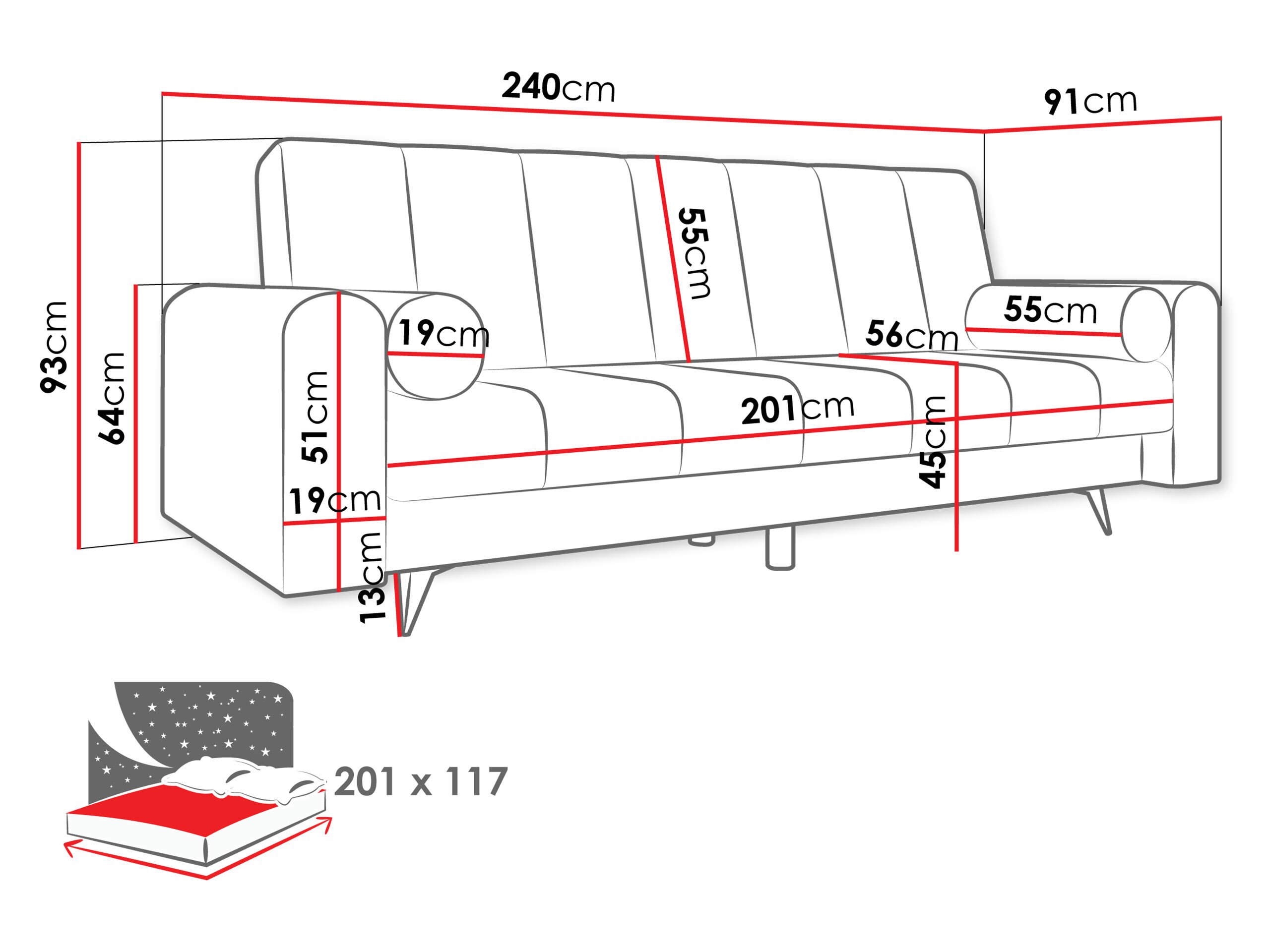 Canapé convertible Comfivo Luda (Wave 05)