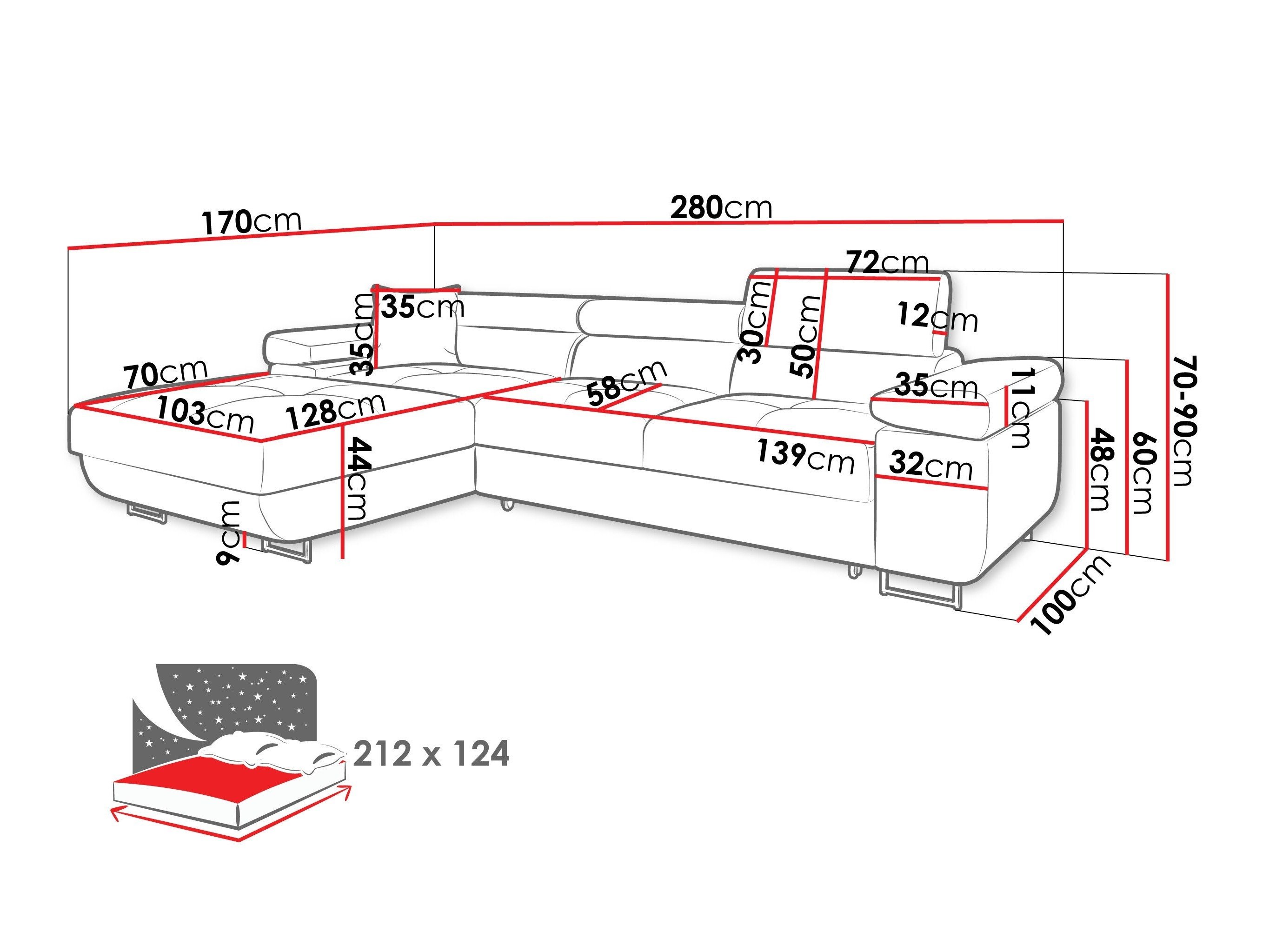 Canapé d'angle Comfivo Vinetum II (Soft 029 + Lux 05)