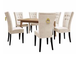 Salle à manger complète Racine 144 (Noir + Magic Velvet 2250)