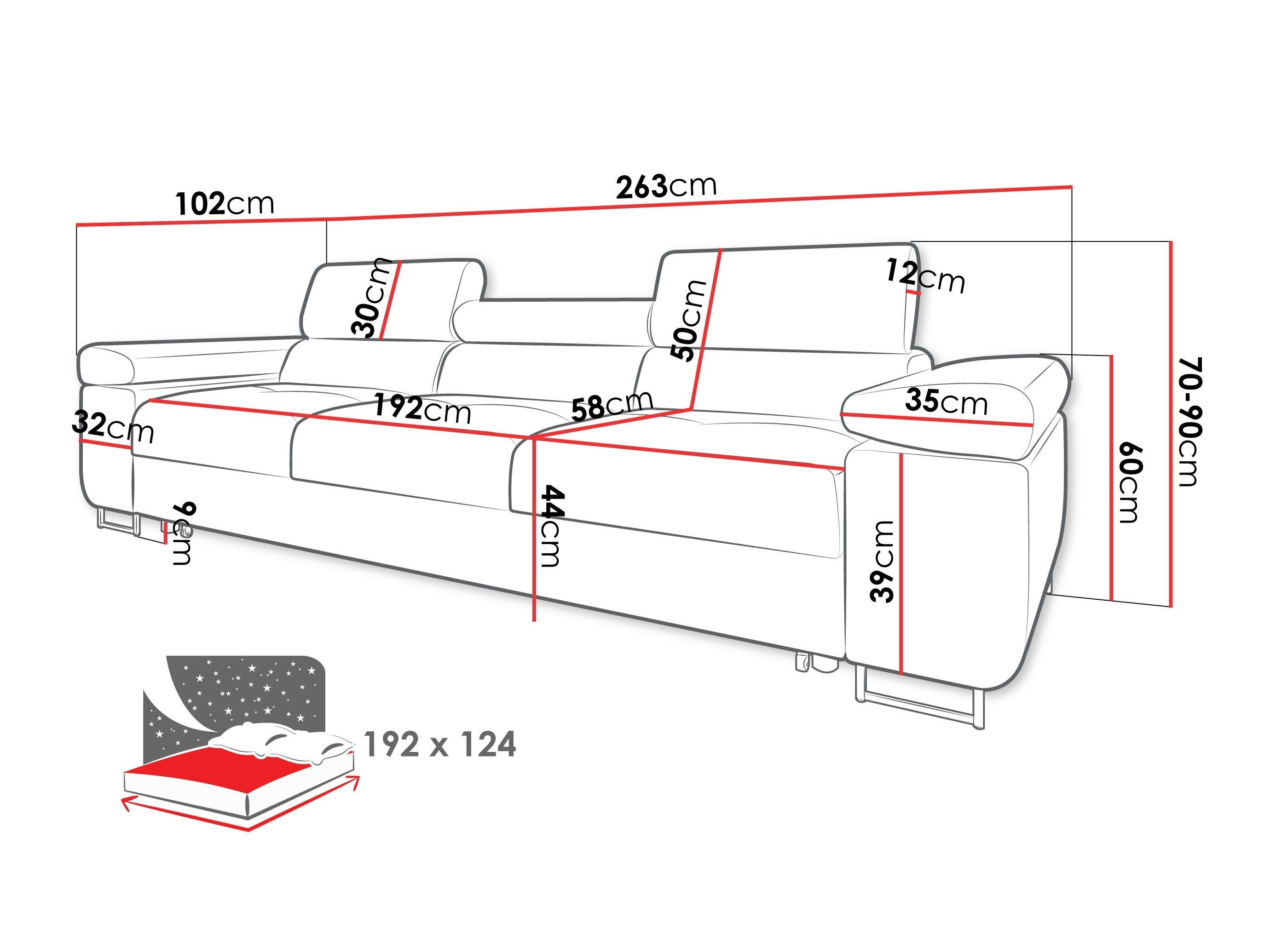 Canapé convertible Comfivo Vinetum (Soft 011 + Lux 06)
