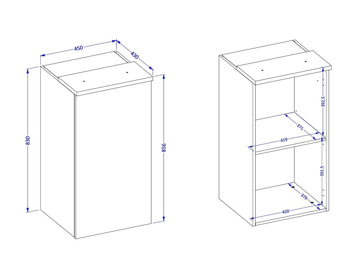 Armoire murale Nolcala 102 (Chêne + Beige)