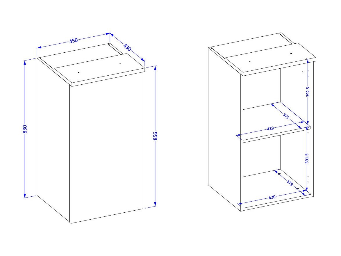 Armoire murale Nolcala 102 (Chêne + Eucalyptus)