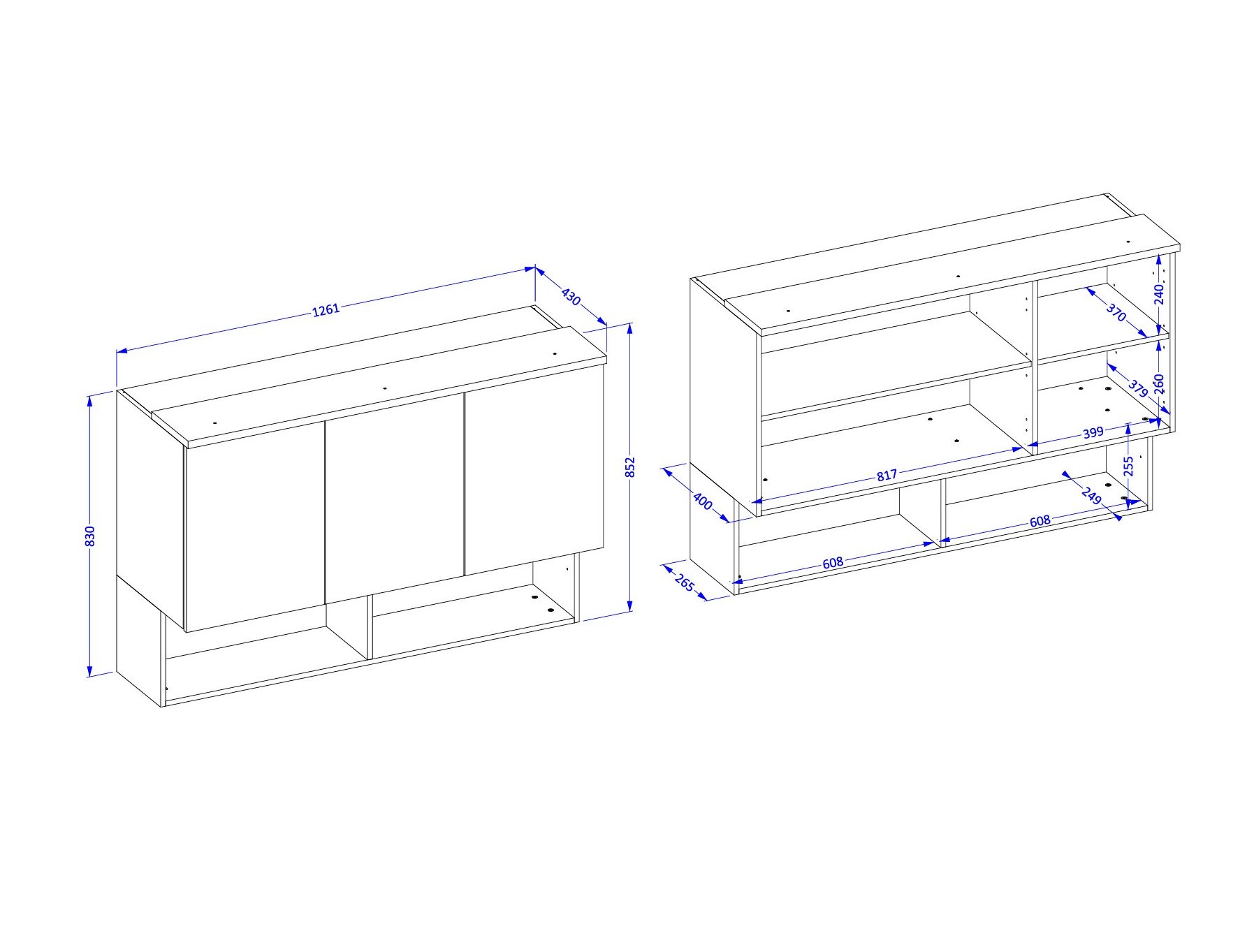 Armoire murale Nolcala 104 (Chêne + Beige)