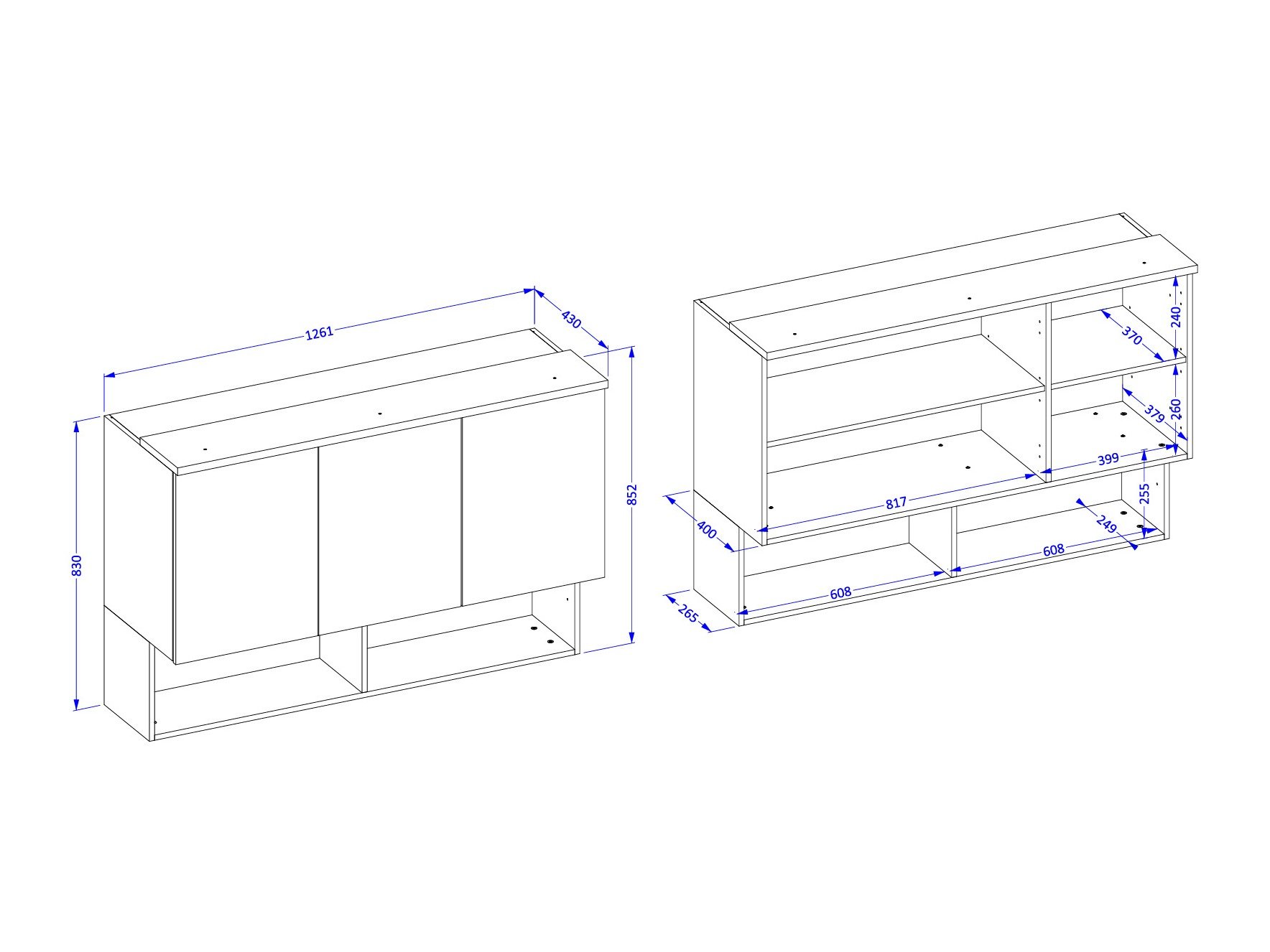 Armoire murale Nolcala 104 (Chêne + Eucalyptus)