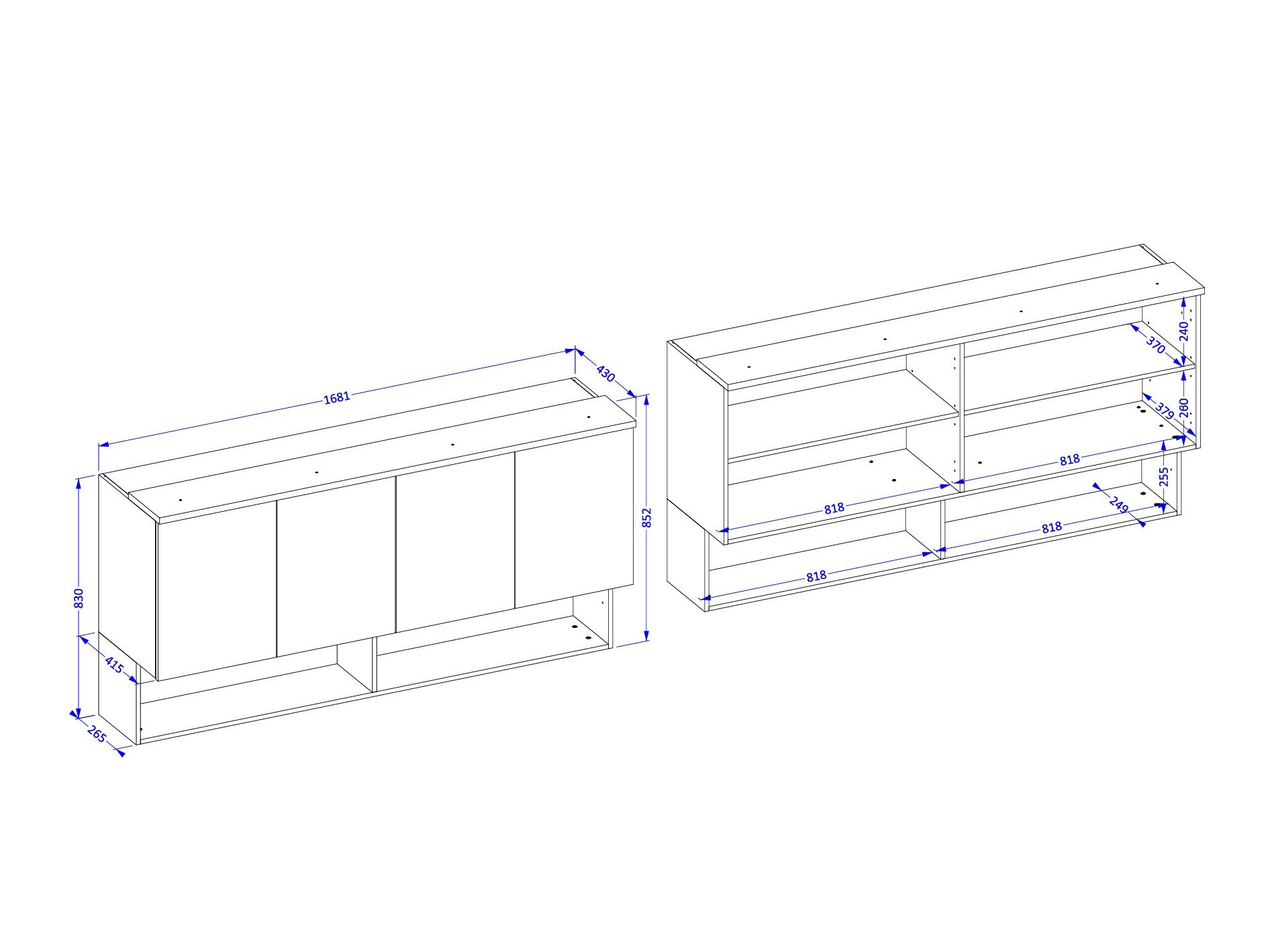 Armoire murale Nolcala 105 (Chêne + Eucalyptus)
