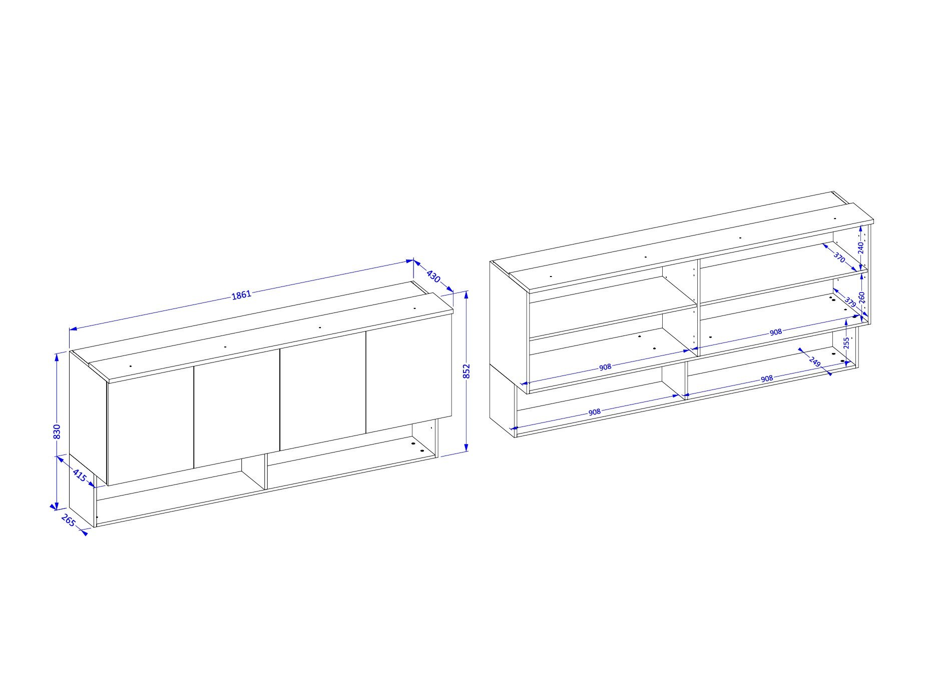 Armoire murale Nolcala 106 (Chêne + Eucalyptus)