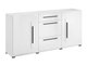 Commode Ophsalu 108 (Blanc + Blanc brillant)