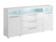 Commode Torvire 109 (Blanc + Blanc brillant)