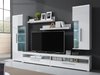 Meuble TV Torvire 111 (Blanc + Blanc brillant)