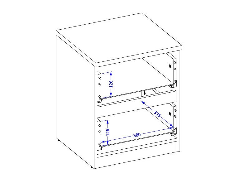 Table de chevet Nolcala 108 (Chêne + Beige)