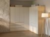 Armoire d'angle Nolcala 107 (Chêne + Beige)