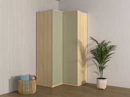 Armoire d'angle Nolcala 107 (Chêne + Eucalyptus)