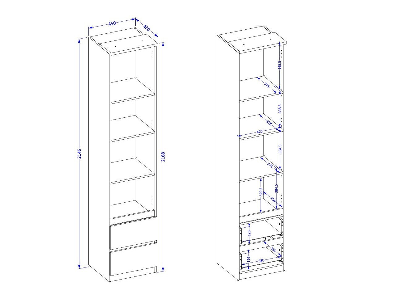 Étagère Nolcala 111 (Chêne + Beige)