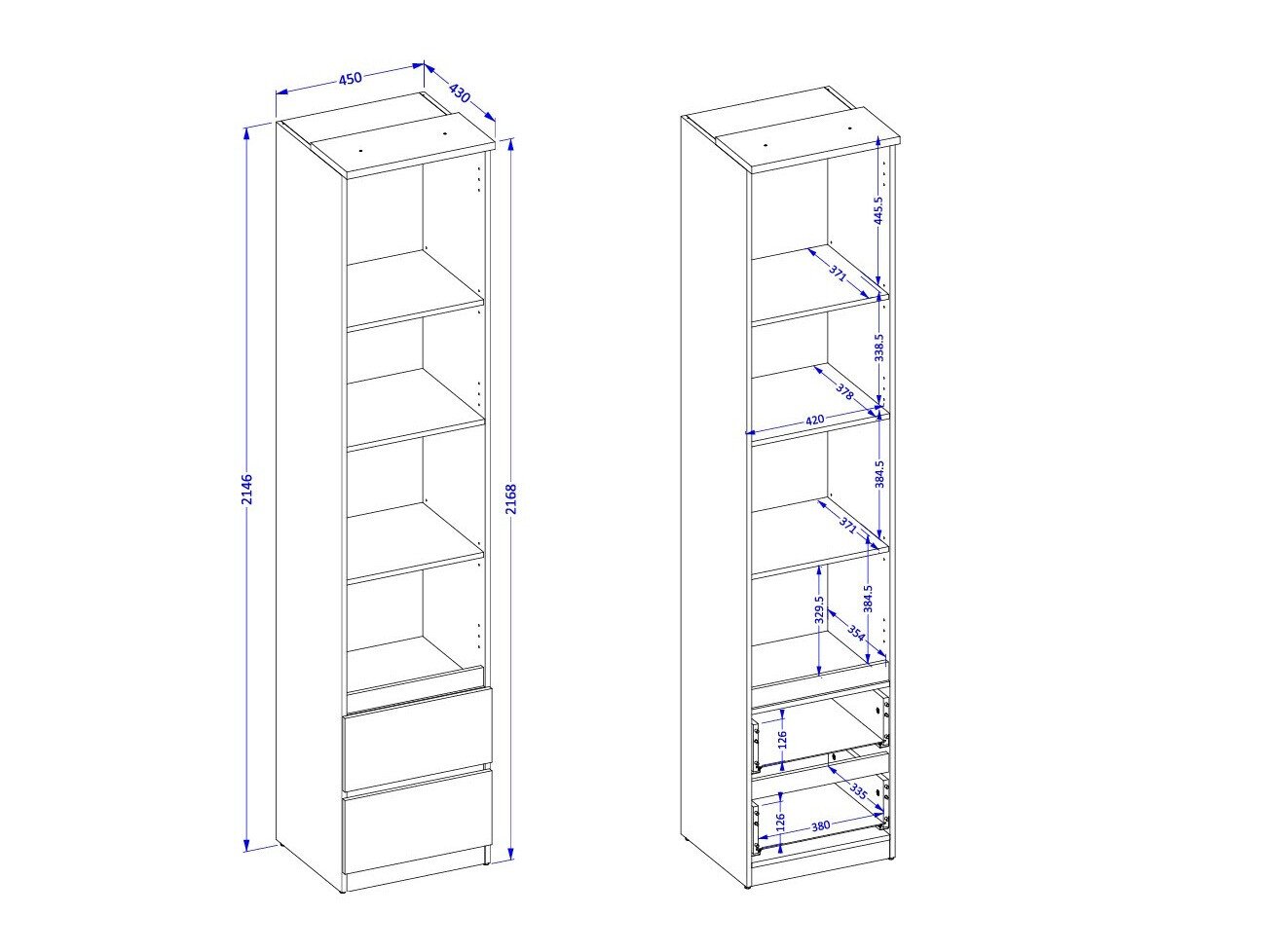Étagère Nolcala 111 (Chêne + Eucalyptus)
