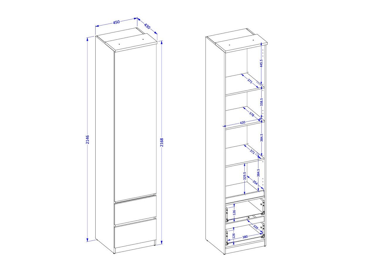 Étagère Nolcala 115 (Chêne + Eucalyptus)