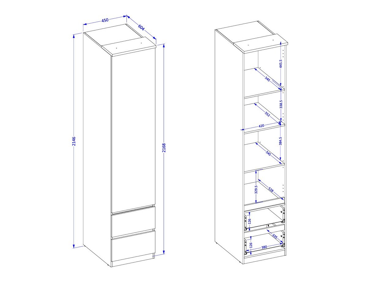 Armoire Nolcala 119 (Chêne + Beige)