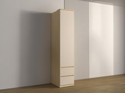 Armoire Nolcala 119 (Chêne + Beige)