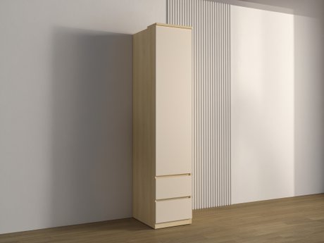 Armoire Nolcala 119 (Chêne + Beige)