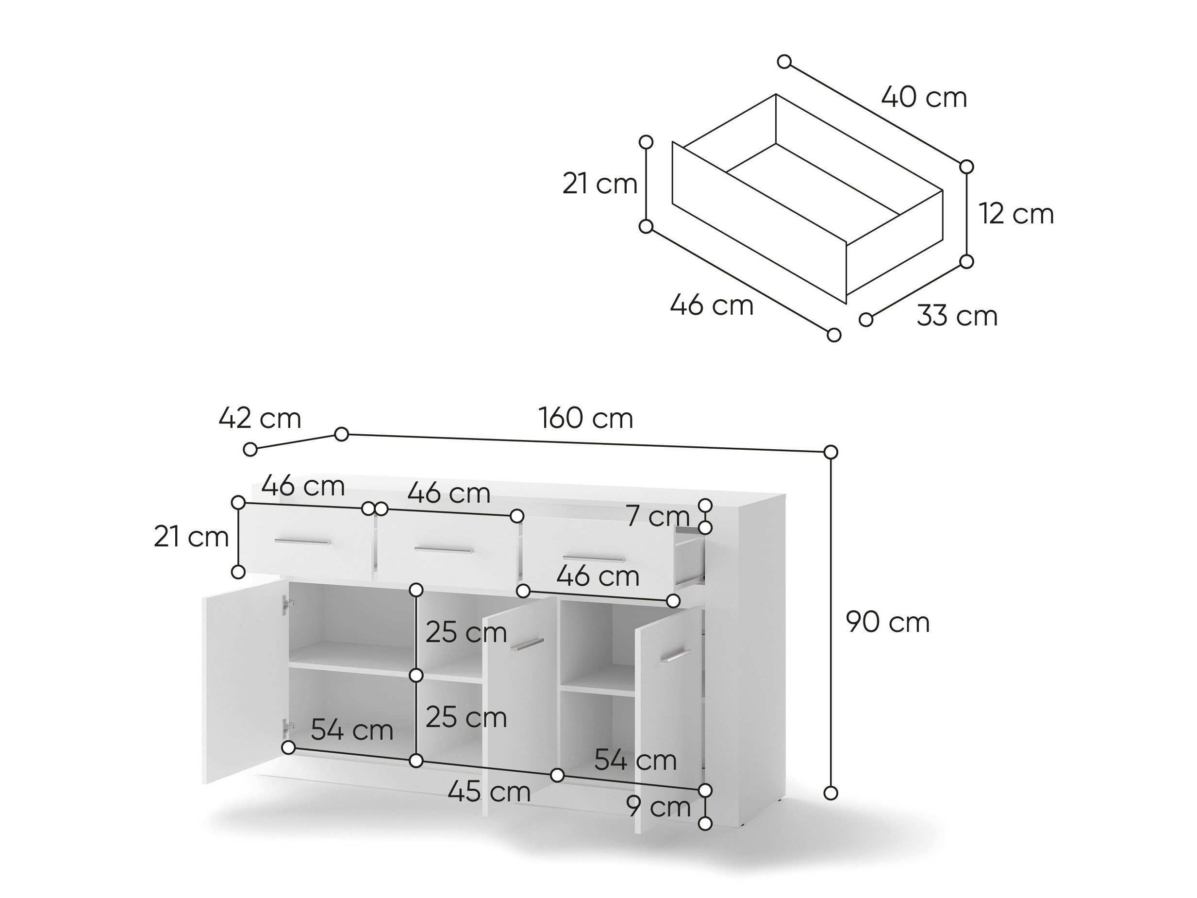 Commode Cirdelu 109 (Blanc)