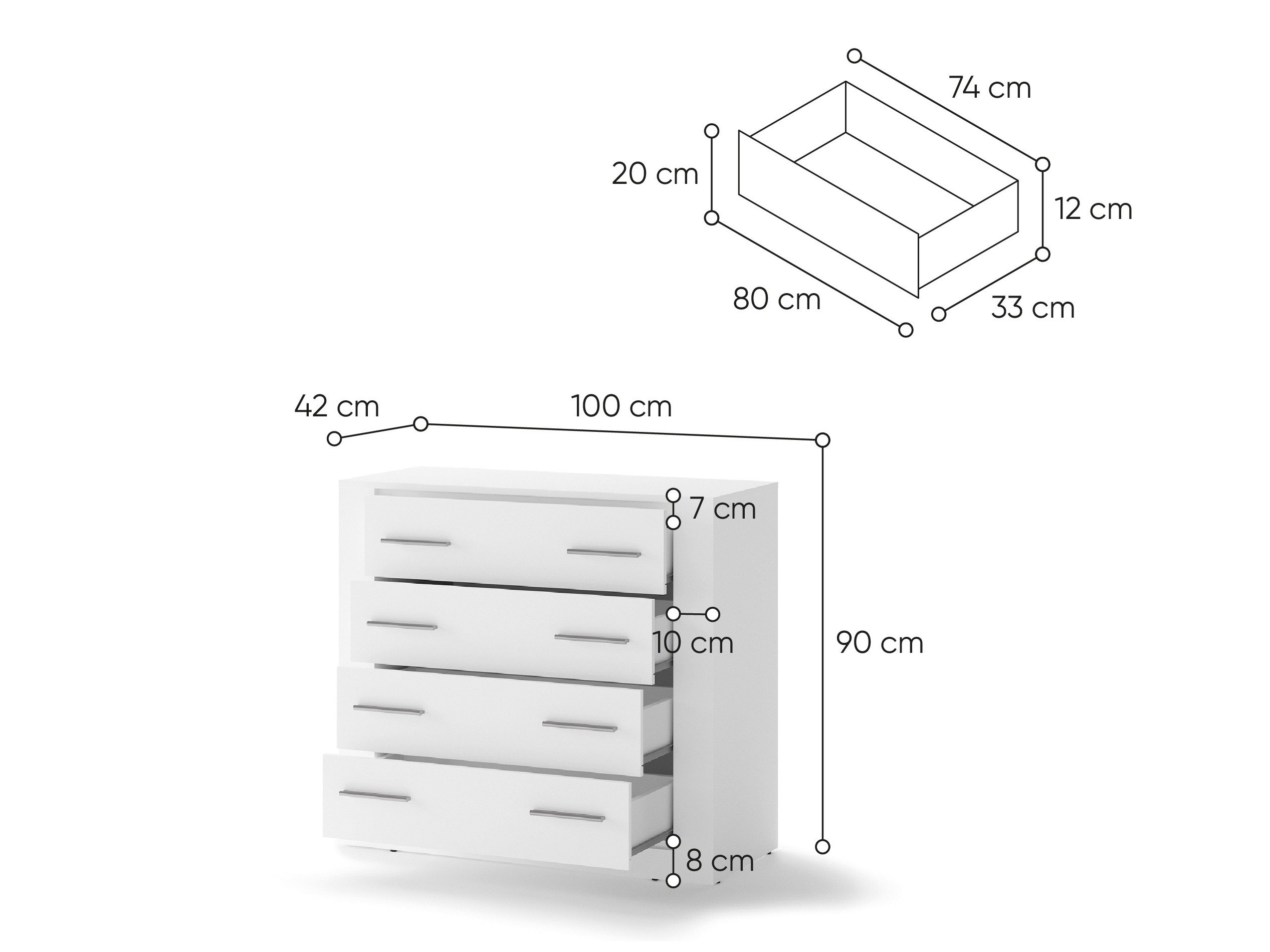 Commode Cirdelu 110 (Blanc)