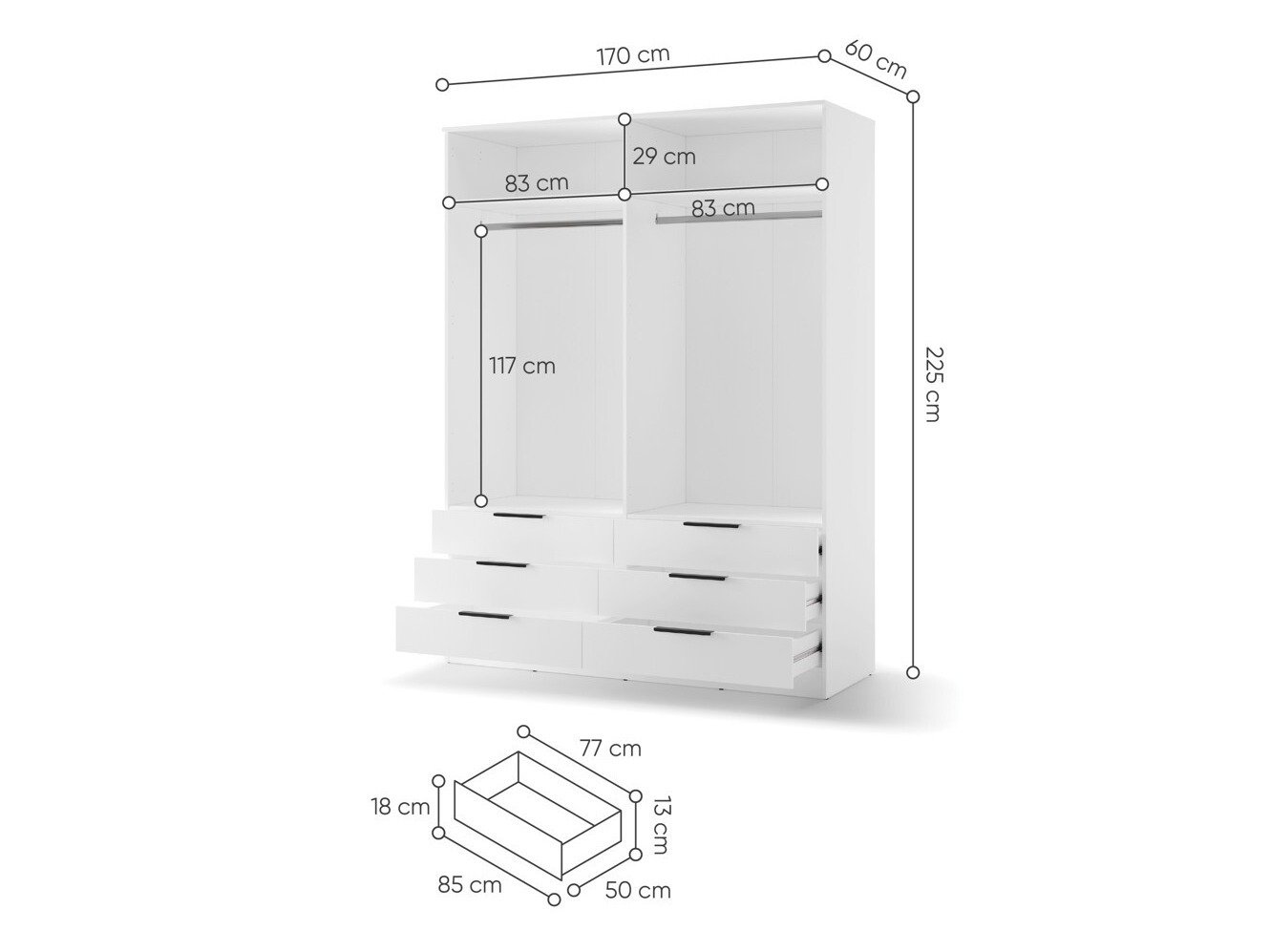 Armoire Fresno 182 (Blanc)