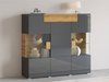 Buffet Torsone 100 (Anthracite + Gloss anthracite + Grandson chêne)