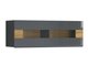 Armoire murale Torsone 116 (Anthracite + Gloss anthracite + Grandson chêne)