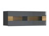 Armoire murale Torsone 116 (Anthracite + Gloss anthracite + Grandson chêne)