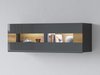 Armoire murale Torsone 116 (Anthracite + Gloss anthracite + Grandson chêne)